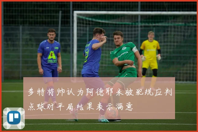 多特将帅认为阿德耶米被犯规应判点球对平局结果表示满意
